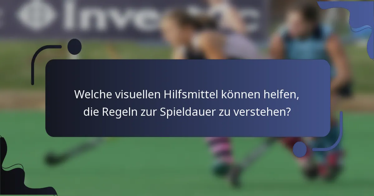 Welche visuellen Hilfsmittel können helfen, die Regeln zur Spieldauer zu verstehen?